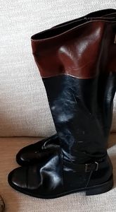 Black and brown riding boot size 7